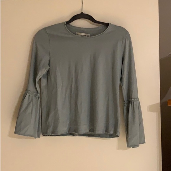 Abercrombie & Fitch Tops - Abercrombie Sage Green Top with Bell Sleeves